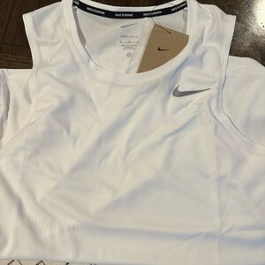Nike White Dri-FIT Athletic Tank